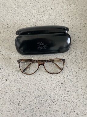 Saks Fifth Avenue Brown Tortoiseshell Eyeglass Frames 295 0DZ8